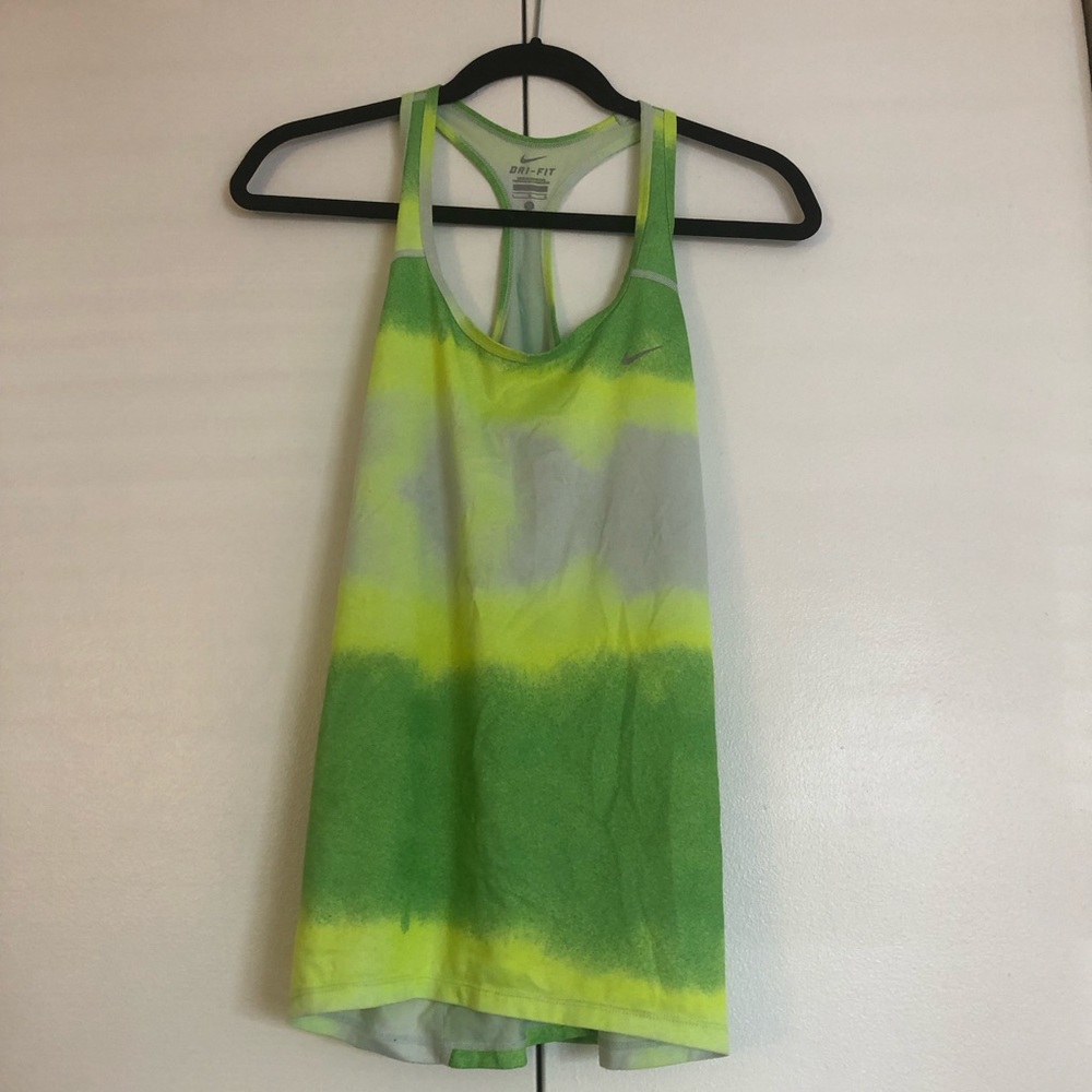 DONATED ⏰ Nike Green Ombré Dri-Fit Tank - Picture 1 of 5